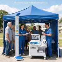 Analyseur de composition corporelle numérique portable YF100, kiosque de contrôle de santé, machine de contrôle de santé avec test des ondes d'eau
