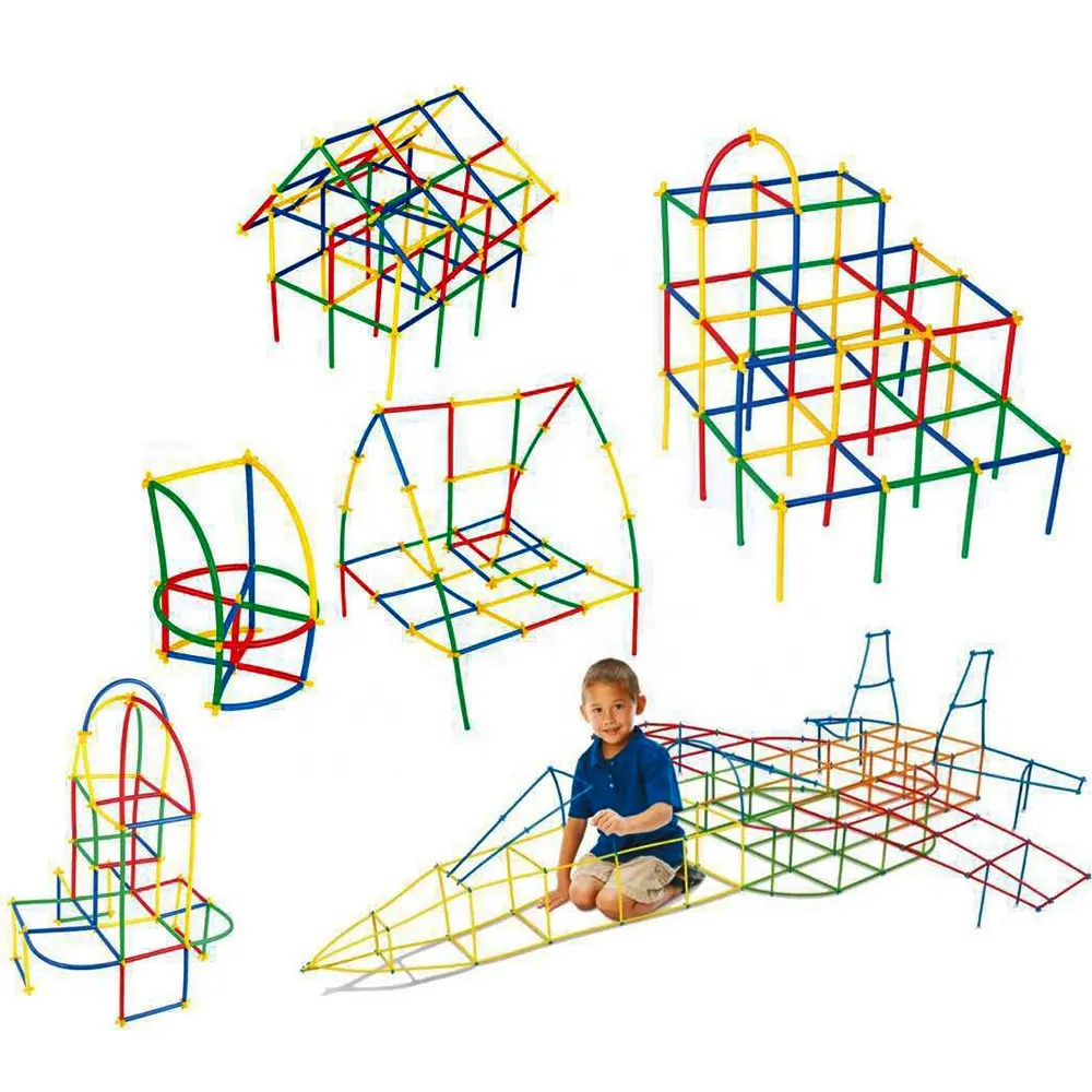 Conjunto de tijolos de plástico diy 4d, conjunto de brinquedos e conectores de plástico para crianças, inteligência, 408 peças