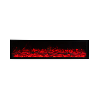 Cheminée électrique murale intelligente à LED de 120 cm, personnalisable, pour la décoration de la maison, avec insert chauffant et effet de flamme linéaire