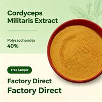 Extrait de Cordyceps Militaris OEM/ODM, Polysaccharides 30%~50% en Poudre, Qualité Alimentaire, Séché par Pulvérisation, Approvisionnement Direct Usine, Échantillons Gratuits