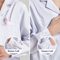 Blouses de laboratoire blanches personnalisées en tissu respirant pour médecins, robes d'hôpital vétérinaire, uniformes médicaux en polyester et coton