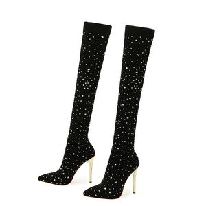 Botas Altas Mujer Large Size 43 Sexy Long Over Knee Elastic <b>Sock</b> Stiletto Heel Thigh High <b>Boots</b> for Ladies - Product Image 5
