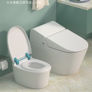 Asiento de entrenamiento para ir al baño para niños de Wanhua Town, material PP, diseño sólido para niños pequeños, con mango largo y limpiador incluido. - Product Image 2