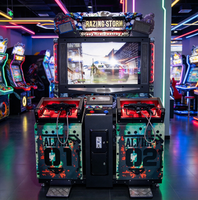 Machine de jeu d'arcade de tir au pistolet Razing Storm à monnayeur, 55 pouces, pour 2 joueurs, en métal et plastique, version anglaise