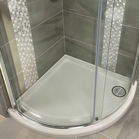 Base de douche en quadrant SMC, antidérapante, résistante aux UV, résistante à la corrosion, bac d'angle blanc, haute résistance, facile à nettoyer pour la salle de bain