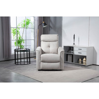 Vente en gros Fauteuil canapé confortable à dossier haut inclinable manuel en tissu décontracté de loisirs Fauteuil simple inclinable manuel