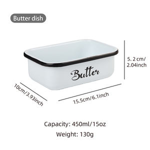 Contenedor <span class=keywords><strong>de</strong></span> Mantequilla <span class=keywords><strong>de</strong></span> Cerámica Rectangular con Tapa Abatible, Diseño <span class=keywords><strong>Bonito</strong></span>, Portátil, <span class=keywords><strong>Conserva</strong></span> la Frescura - Product Image 2