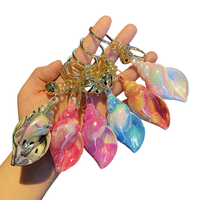 Vente chaude Porte-clés pendentif coquillage en acrylique, coquillages romantiques pour couples, bijoux, sac à main, breloques pour cartable