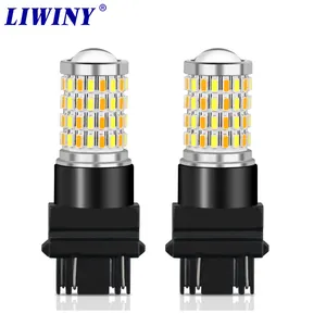 Liwiny 3157 Dual Color 1157 3156 P21w Led 7443 3157 P27/7w Led 4014 72smd 3030 4smd Turn Signal Light Bulbs 3157 Led Brake Light