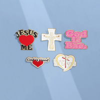 Épingles en Émail Collection Jésus M'Aime Broches Métal Personnalisées Chrétiennes Dieu Est Bon Bijoux Cadeau pour Amis Sac à Dos ou Revers