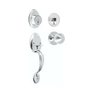 Hermex CEP-31PJP Basic cromato opaco maniglie porte e finestre include manopola blocco a farfalla - Product Image 2