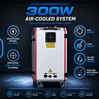 Machine de nettoyage au laser à fibre portable 300W pour l'aluminium et l'acrylique, nouveau pistolet laser HF portatif avec fonction de décapage de la rouille