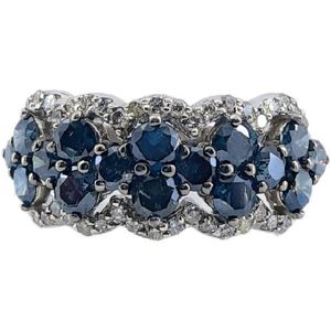 Anillo de Diamantes para Enamorados Jewelspaark, 2.57 Cttw, Corte Brillante Redondo, Chapado en Rodio, Plata de Ley 925, Anillo de Compromiso para Mujer - Product Image 1