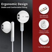Écouteurs intra-auriculaires universels filaires 3,5 mm avec microphone, super basses, stéréo, pour Apple iPhone et téléphone Android