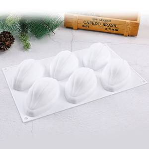 MUYULINS 6-cavity <b>silicone</b> cocoa pod-shaped mousse chocolate mold DIY baking <b>tool</b> - Product Image 3