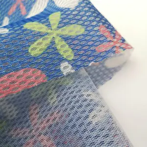 מכירה חמה הדפסת כוח ממוחזר 3D מרווח אוויר סנדוויץ' רשת בד הדפסי לשמלה