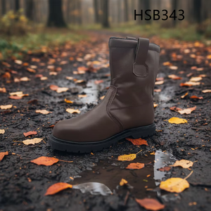 Botas de Seguridad HY, Resistentes a la Corrosión en Ambientes Húmedos, con Suela de Goma Goodyear, Corte Alto, Protección Contra Impactos, Color Marrón, para Trabajo, Modelo HSB343 para EE. UU. - Product Image 2