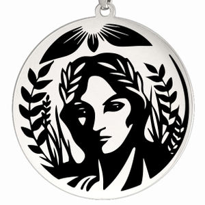 Collier pendentif Déméter, déesse de la récolte, des céréales et de la fertilité, mythologie grecque antique, bijoux en acier inoxydable plaqué or - Product Image 5