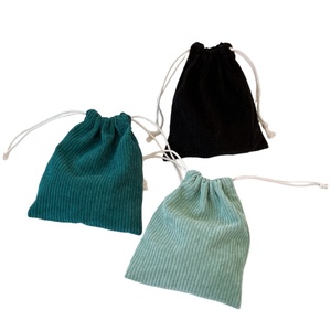 Bolsa de Cosméticos de Pana para Mujer, Estilo Tradicional, Color Sólido Fresco, con Cordón, Gran Capacidad, Monedero Portátil Suave - Product Image 5