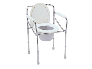 Chaise de toilette en aluminium réglable en hauteur avec accoudoirs rembourrés et bac à déchets - Product Image 4