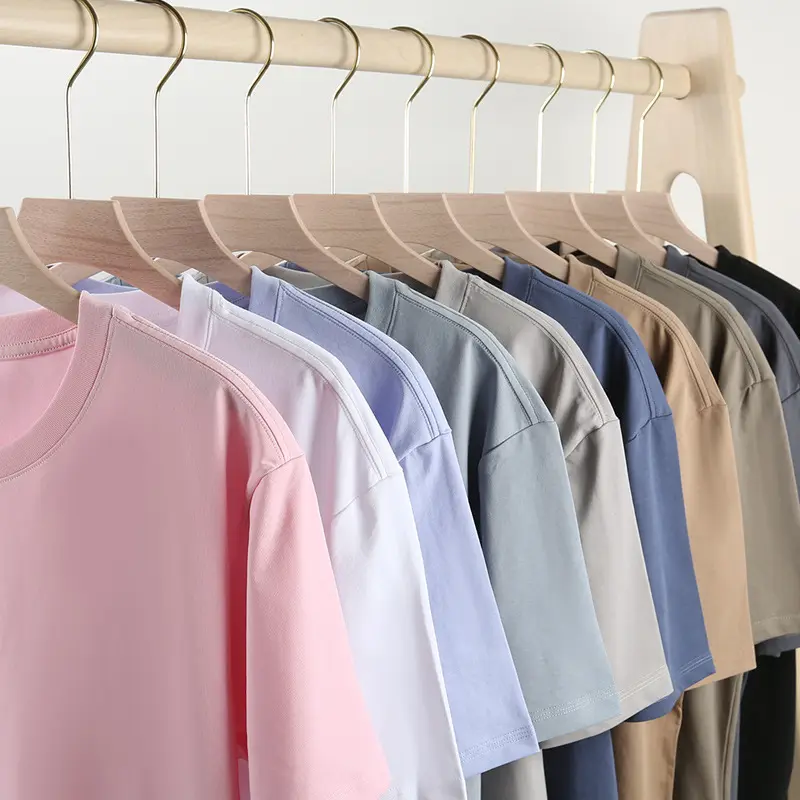 Hochwertige 100 % Baumwolle einfarbige Herren-T-Shirts schwergewicht Übergröße T-Shirt Druck individuelles T-Shirt