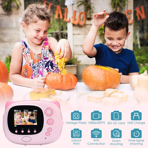 2.4 אינץ מדפסת עמיד הלם חמוד ורוד ילדי מצלמה מיידי הדפסת ילדים וידאו דיגיטלי מצלמה - Product Image 6