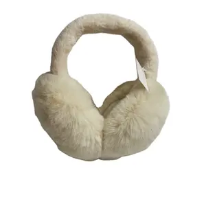 时尚冬季户外柔软毛绒耳罩取暖器纯色可折叠耳罩女性耳罩