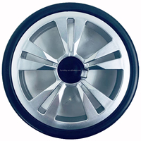 Roues de chariot de courses en plastique de 8 pouces avec jante en PP et capacité de charge de 45-50 kg pour chariot et poussette
