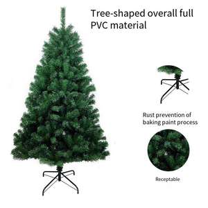 Árbol de Navidad de PVC de Alta Calidad con Escena Familiar de Lujo, Adornos para el Hogar, Soporte de Hierro Encriptado, Material Metálico - Product Image 2