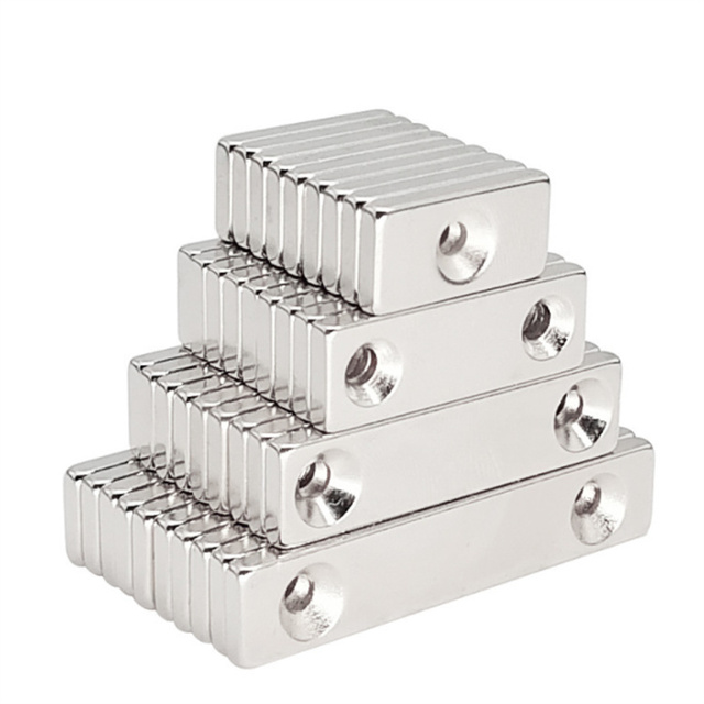 China Manufacturer Super Magnetic Strength Neodymium Hole Magnet Lead Industry Low Price N35-N52 Model Welding Bending