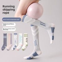 Chaussettes de compression professionnelles en nylon pour femme, antibactériennes, déodorantes, respirantes, antidérapantes, pour le sport et le quotidien, sans coutures