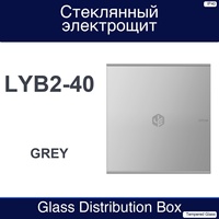 Boîtier de distribution électrique encastré LYB2-40 LYEBOX à 40 voies avec panneau en verre trempé esthétique et cadre en aluminium pour intérieur