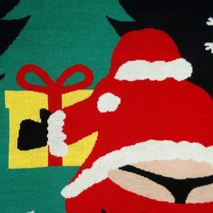 Áo len Giáng sinh tùy chỉnh cho nữ, áo len dệt kim vui nhộn mùa đông, áo len Giáng sinh màu đỏ dệt kim thời trang mặc nhà - Product Image 6