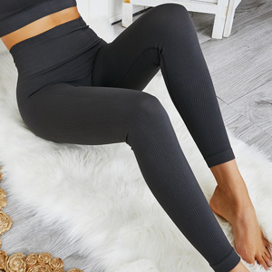 ヨガレギンスアメリカセクシー女性フィットネストレーニングパンツハイウエストぴったりフィット - Product Image 1