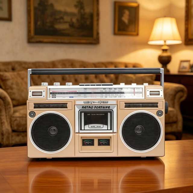 Retro Style Electric Cassette Player BT Speaker Portable Stereo Radio Recorder Boombox AM/FM MP3 Household Garage Home Hotel