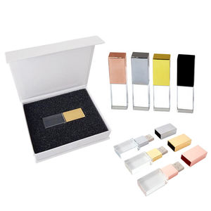 लाइट अप ग्लास यूएसबी डिवाइस लेजर एनग्रेव कस्टम फोटोग्राफी शादी का उपहार 2.0 - Product Image 4