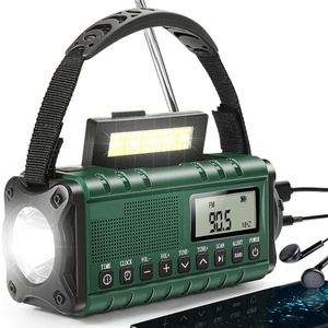 Nouvelle radio d'urgence multifonction haute capacité, solaire, à manivelle, avec power bank, lampe torche et lampe de lecture - Product Image 6