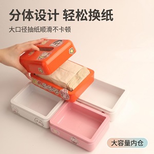 Factory direct supply of <b>macaron</b>-colored tissue <b>boxes</b>, customizable logo desktop cartoon tissue <b>boxes</b>, promotional gift tissue - Product Image 3