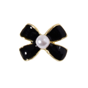 Perles en alliage 3D, nœud papillon, Style Simple, breloques pour Nail Art, arc <span class=keywords><strong>noir</strong></span> et blanc, 7x9mm, nœud papillon, <span class=keywords><strong>strass</strong></span> pour ongles, bricolage, Design de <span class=keywords><strong>manucure</strong></span> - Product Image 5