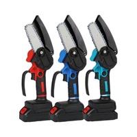 Scie à chaîne électrique au lithium portable 18V 4 pouces 6 pouces Petite scie à chaîne sans fil rechargeable Bricolage Travaux du bois à domicile Alimentée par batterie