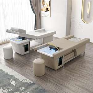 Cama de Lavado de Cabello YUANKAI con Respaldo Elevable, Estructura de Acero Inoxidable, Lavabo para Pies, Sistema de Circulación de Agua y Máquina de Fumigación - Product Image 2