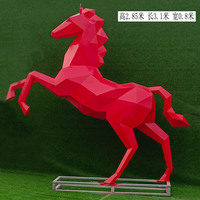 Sculptures de cheval, grande sculpture d'extérieur abstraite en acier inoxydable, vente en gros, 15 cm