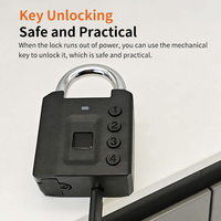 Cadenas intelligent étanche IP67 avec empreinte digitale, application Tuya, serrure électronique biométrique sans clé pour maison, portail, garage, armoire de rangement, bureau