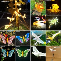 Lampu Natal LED MOMOVALLEY Ant Garden 30cm Motif Serangga ABS Dekorasi Lanskap DC12V 6W untuk Tampilan Luar Ruangan Taman Resor