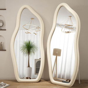 <span class=keywords><strong>Miroir</strong></span> mural <span class=keywords><strong>asymétrique</strong></span> irrégulier, décoration esthétique pour <span class=keywords><strong>salle</strong></span> <span class=keywords><strong>de</strong></span> <span class=keywords><strong>bain</strong></span>, <span class=keywords><strong>miroir</strong></span> sur pied pleine longueur à motifs ondulés - Product Image 3