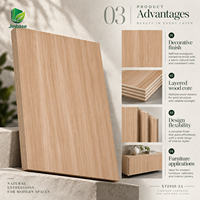 Panneaux de contreplaqué recouverts de placage droit, qualité E0, Jinbase XT2939-2A, couleur sable camel, 1220x2440mm