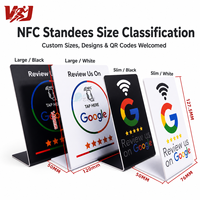 Support NFC personnalisé en PVC étanche avec code QR pour avis Google (types 213/215/216)