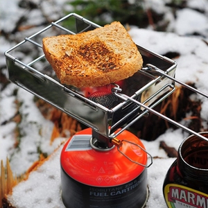 <span class=keywords><strong>Grille</strong></span>-<span class=keywords><strong>pain</strong></span> de camping pliable en acier inoxydable avec longue poignée, conception ergonomique pour une utilisation facile, compatible lave-vaisselle et sans danger pour les aliments - Product Image 3