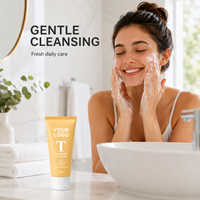 Nettoyant Visage Marque Blanche Acide Salicylique 50ml Contrôle Sébum Apaisant Curcuma Éclaircissant Nettoyage Quotidien Soin des Pores Tous Types de Peau