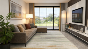 Tapis d'intérieur Wilton en PP tissé imperméable - Conception personnalisée pour la maison, le salon, la chambre, le bureau et l'hôtel - Product Image 3